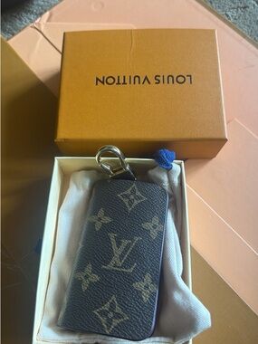 Louis Vuitton Brown Monogram Key & Card Holder with Gold Hardware